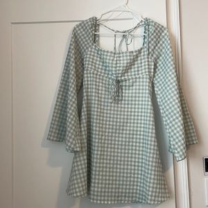 Princess Polly Green Gingham Dress
